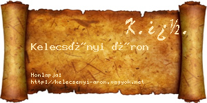 Kelecsényi Áron névjegykártya
